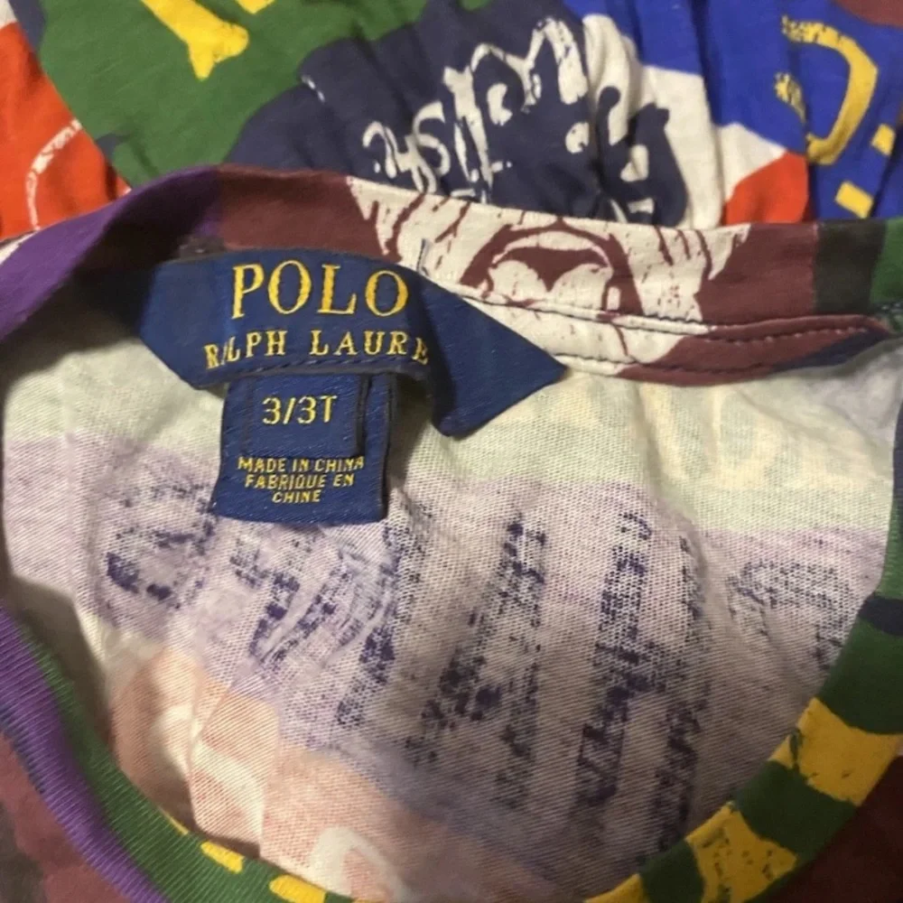 Polo Ralph Lauren Girls Size 3T Varsity Flag Football Skull Dress Brand New